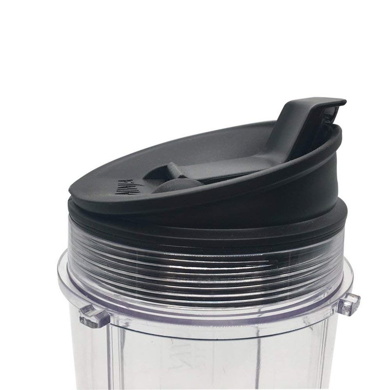 JOYSTAR عبوة مزدوجة سعة 16 أونصة (16 أونصة) مع غطاء Sip & Seal مناسب لسلسلة خلاط Nutri Ninja مع BL660/BL663/BL663CO/BL665Q/BL771/BL773CO/BL780/BL780CO/BL810/BL820/BL830/QB3000/QB3000SSW/QB3004/QB3005 - Image 3